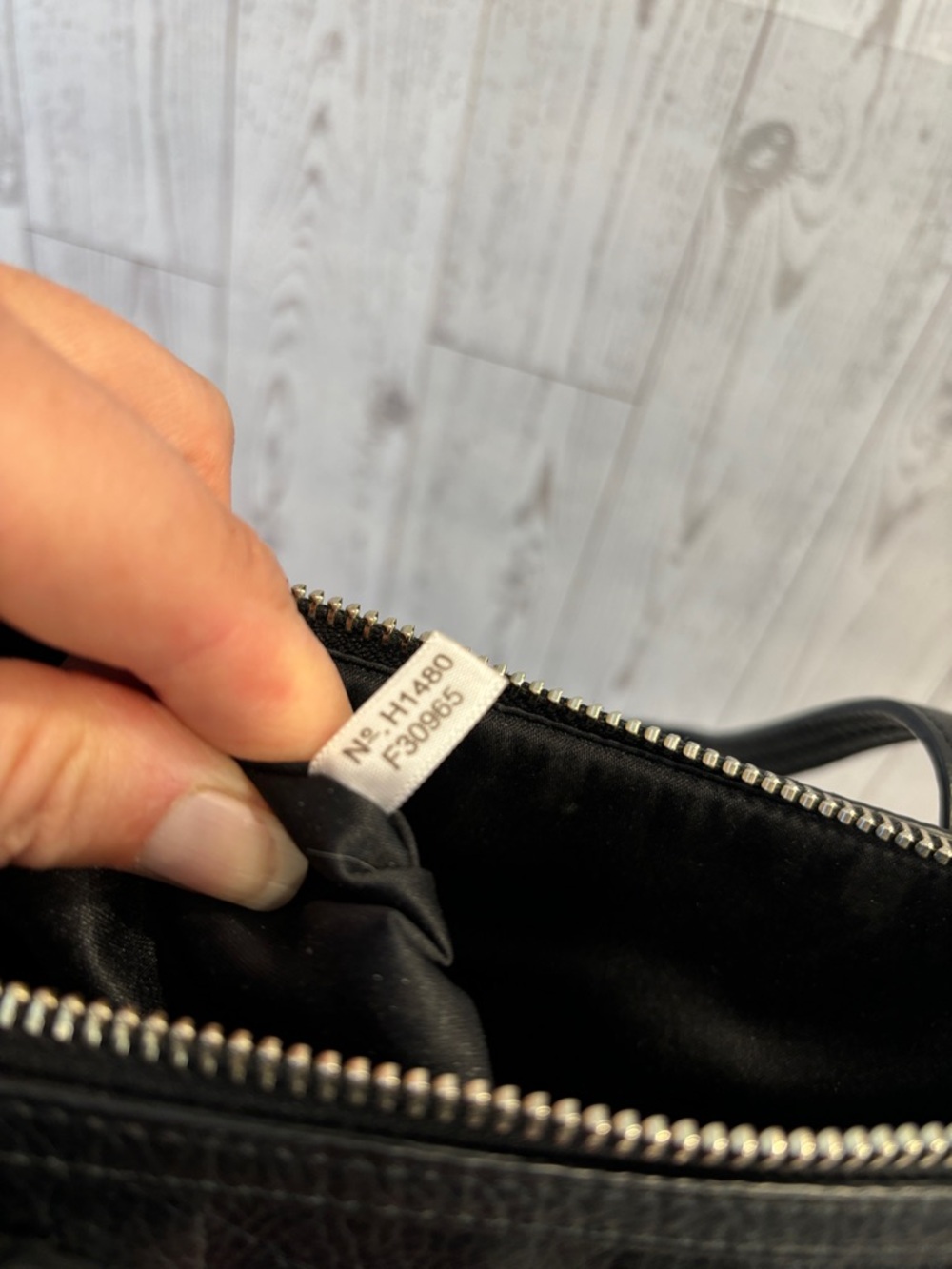 Coach Black Leather Tote with Silver Hardware - Picture 4 of 15